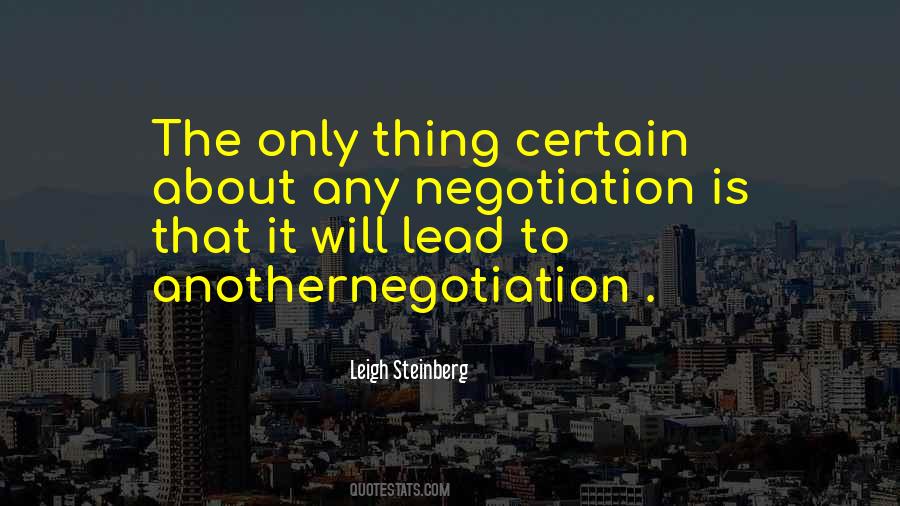 Quotes About Negotiation #254005