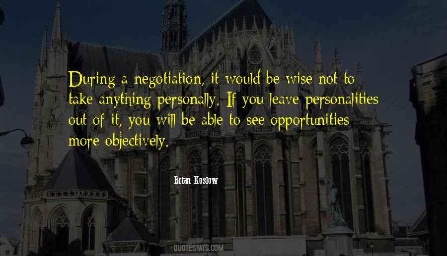 Quotes About Negotiation #269587