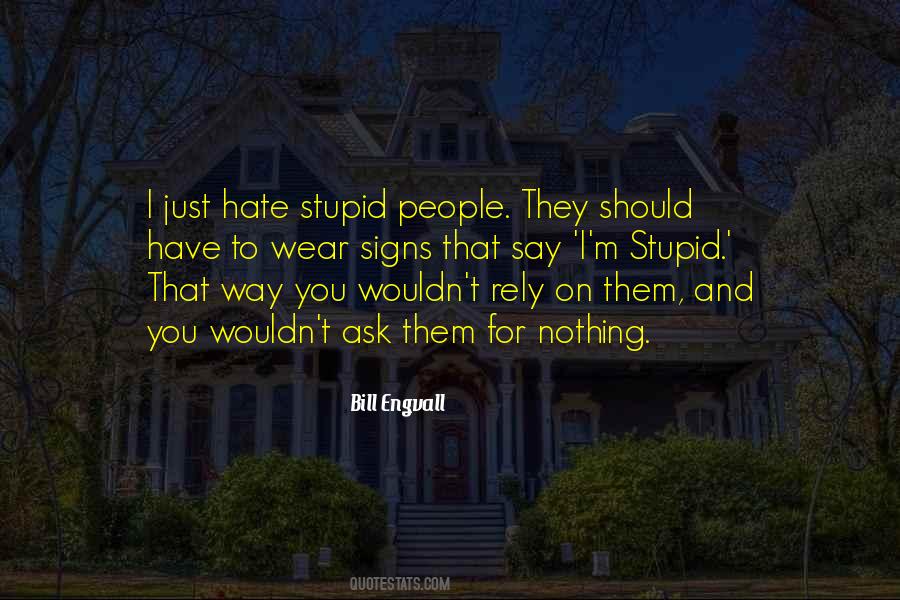 Stupid Things People Say Quotes #127323