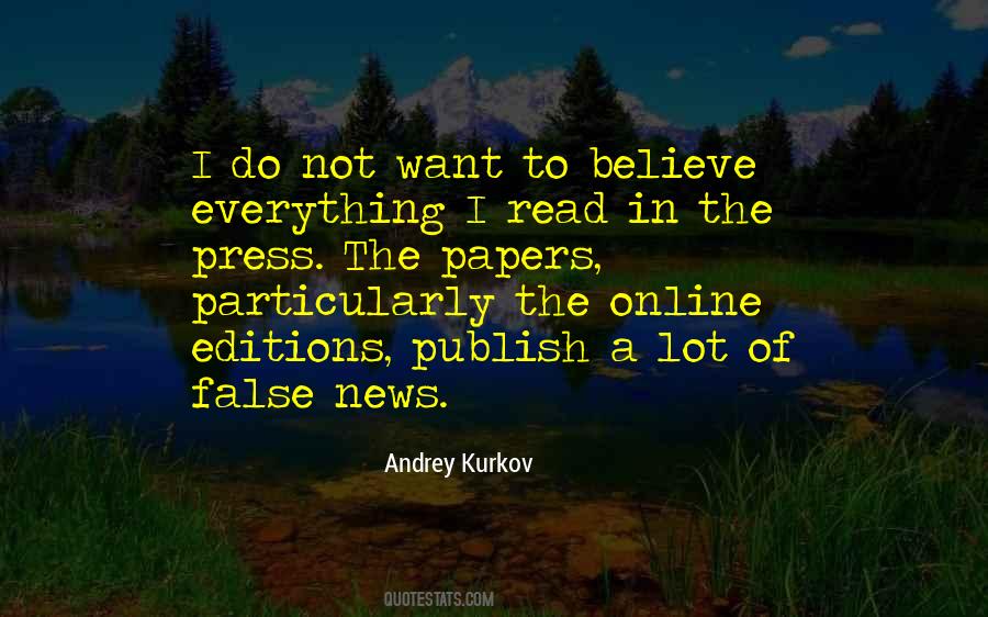 Quotes About False News #1051367