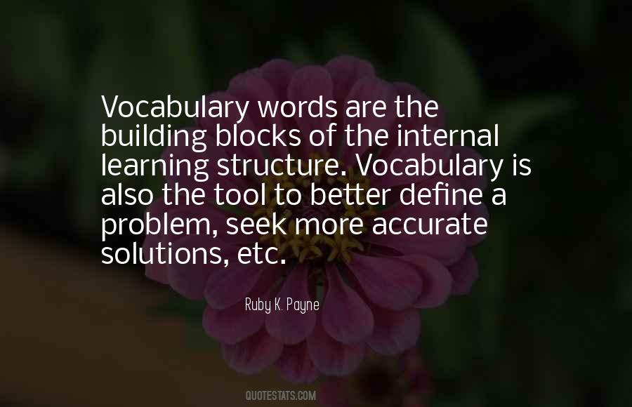 Vocabulary Building Quotes #123066