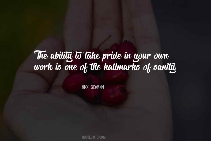 Quotes About Pride Of Work #112784