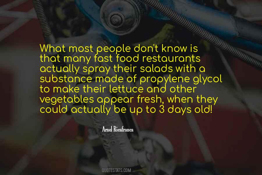 Quotes About Fast Food #1176161