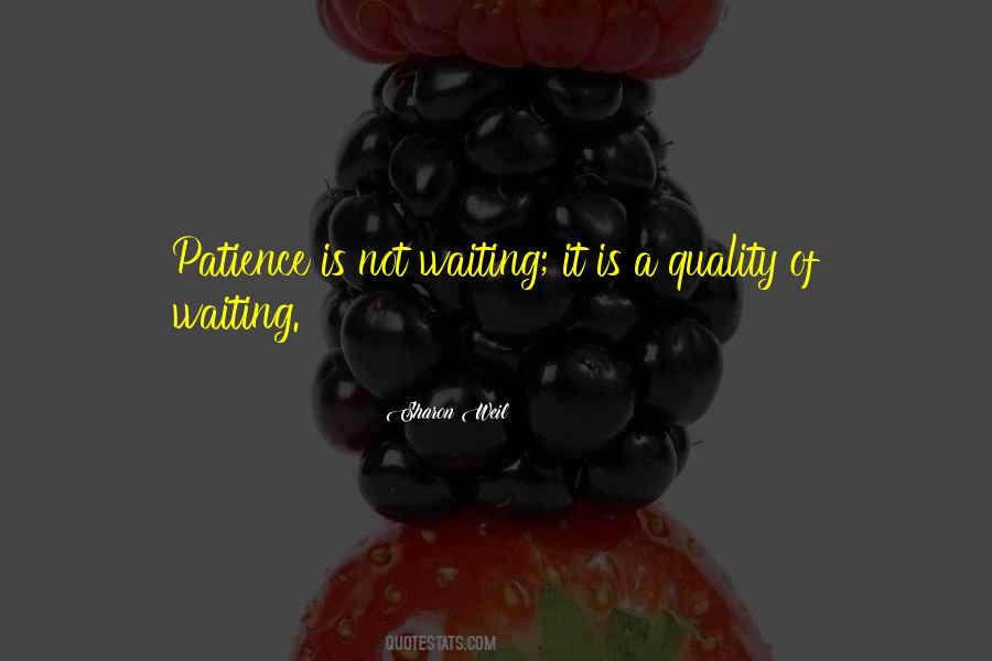 Quotes About Patience Of Waiting #526239