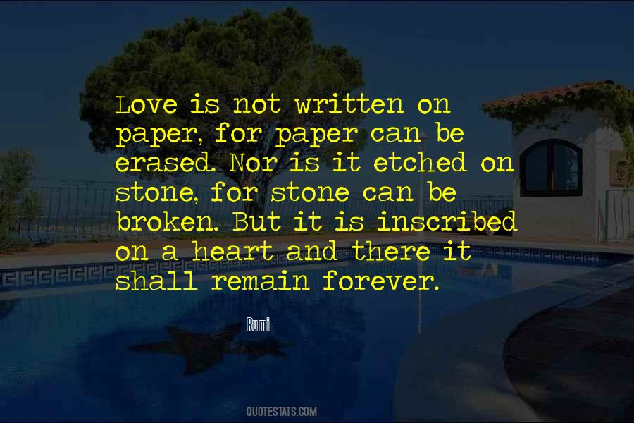 Quotes About Written In Stone #1701229