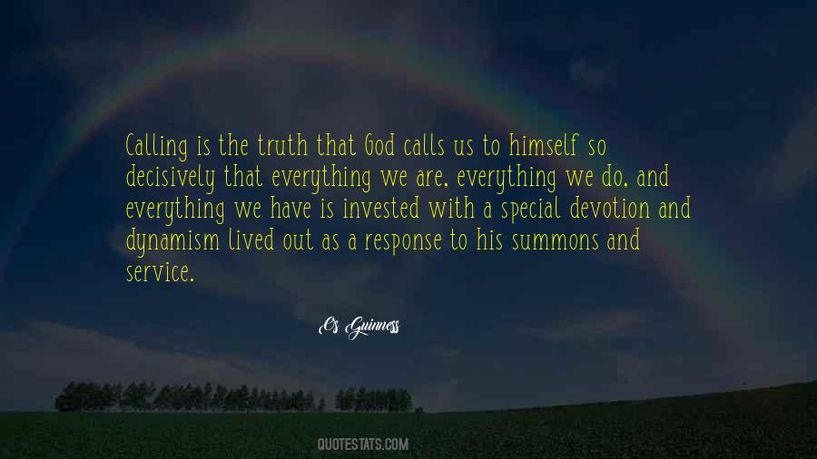 Quotes About God Calling Us #1613249