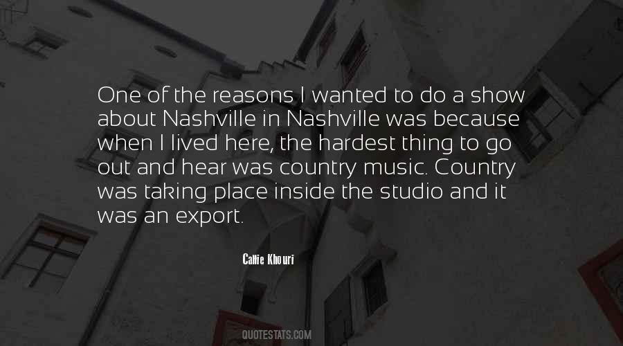 Quotes About Nashville #1715242