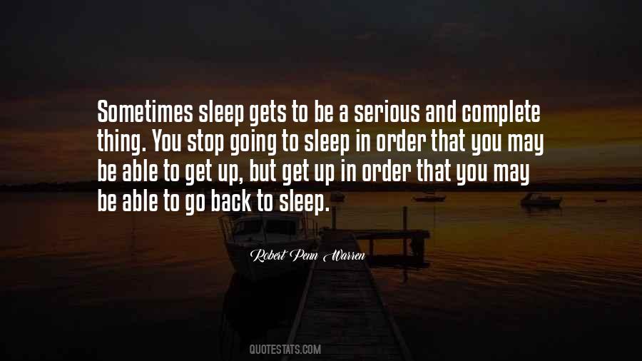 Quotes About Going Back To Sleep #1367396