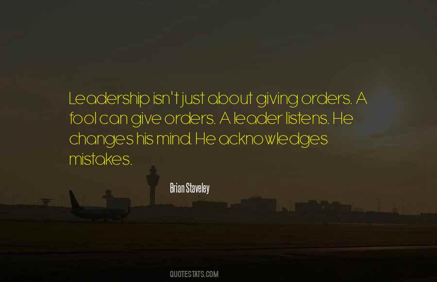 Quotes About Giving Orders #1016433