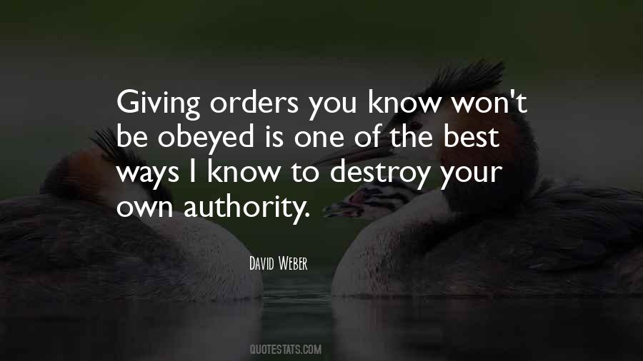 Quotes About Giving Orders #311346