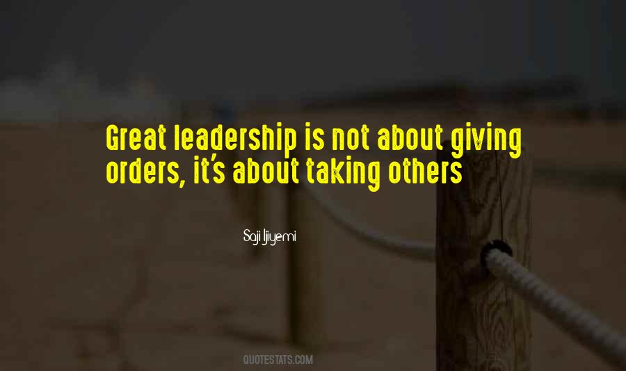 Quotes About Giving Orders #632537