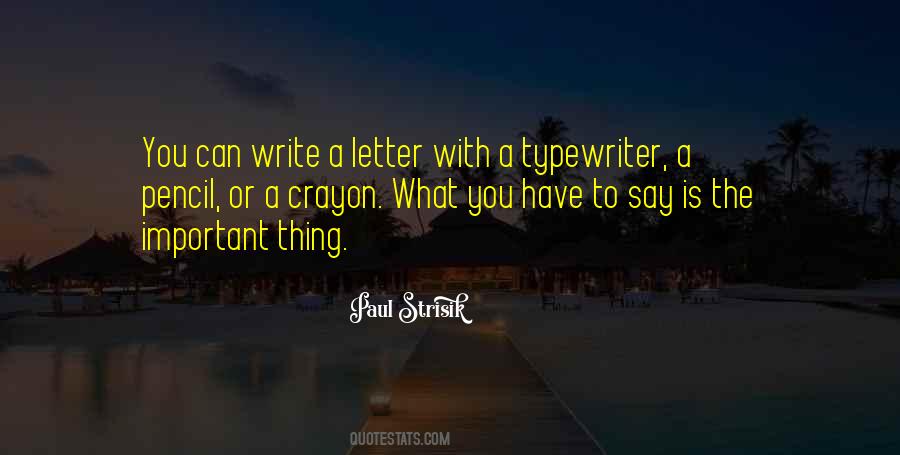 Write A Letter Quotes #1166357