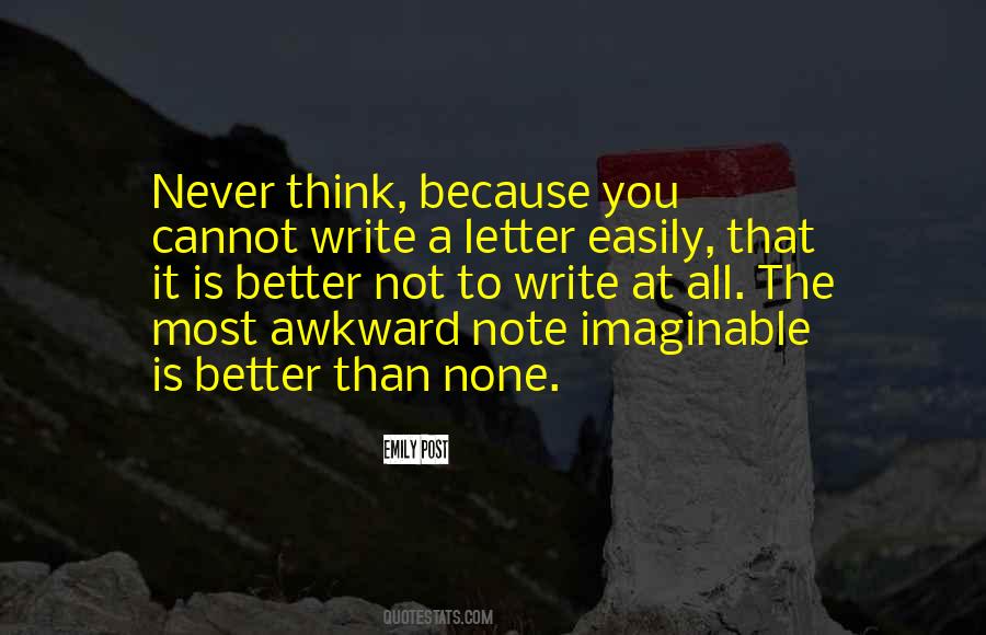 Write A Letter Quotes #850507