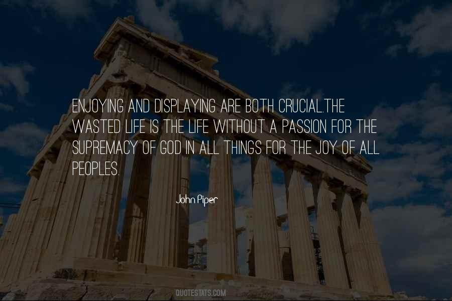 Quotes About God's Supremacy #340703