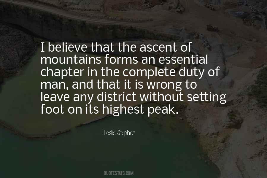 Quotes About Mountain Peaks #1612404