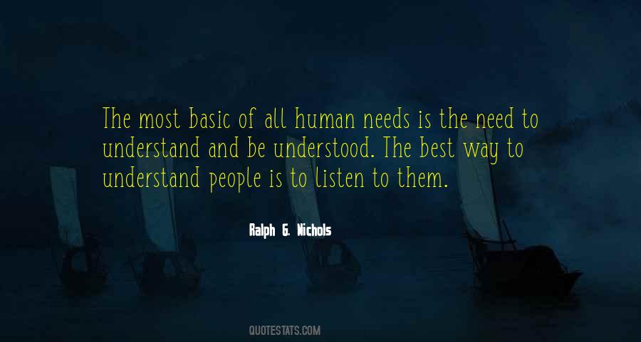 Quotes About Basic Needs #385566