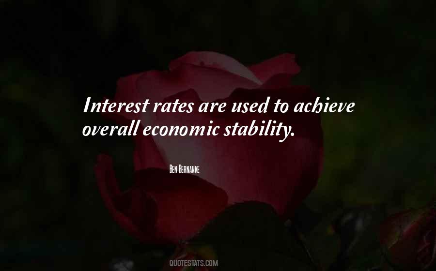 Quotes About Economic Stability #1282186