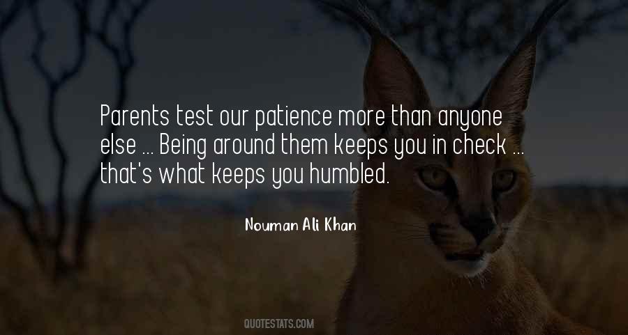 Test Of Patience Quotes #110937