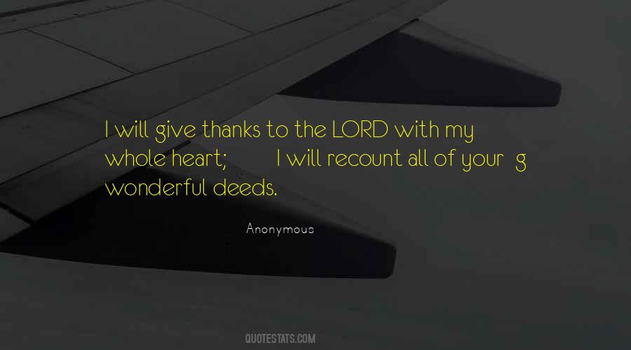 Thanks Lord Quotes #1224592