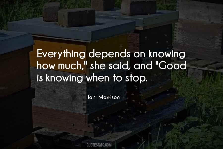 When To Stop Quotes #1402710