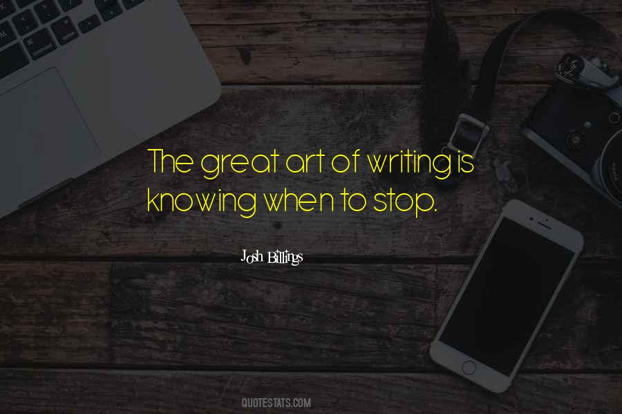 When To Stop Quotes #1457483