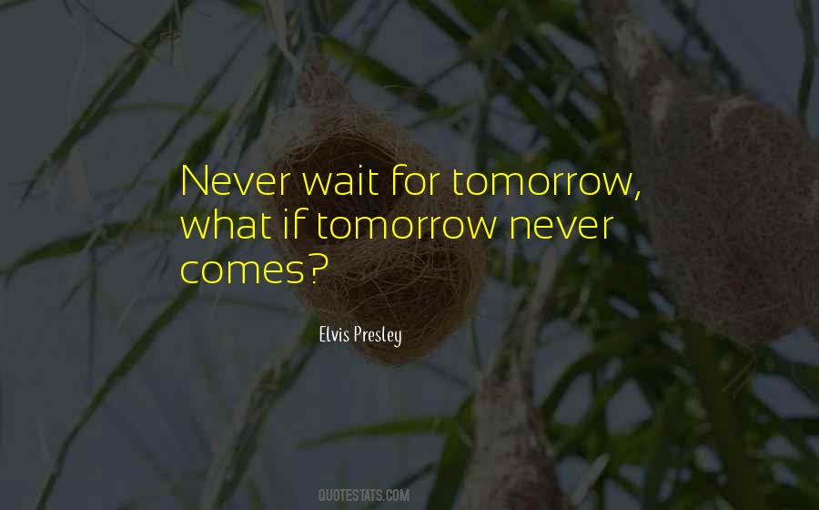 Quotes About Not Waiting For Tomorrow #834104