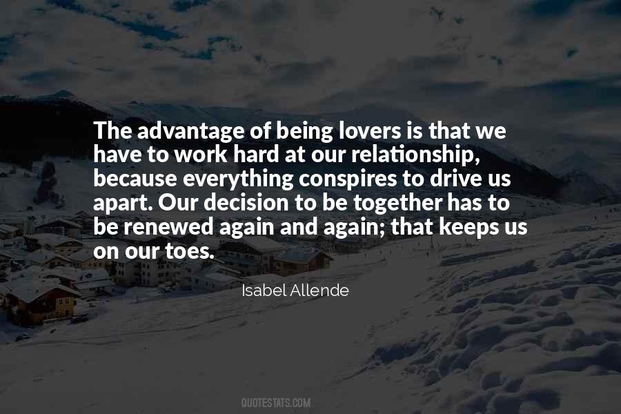 Quotes About Lovers Being Apart #960958