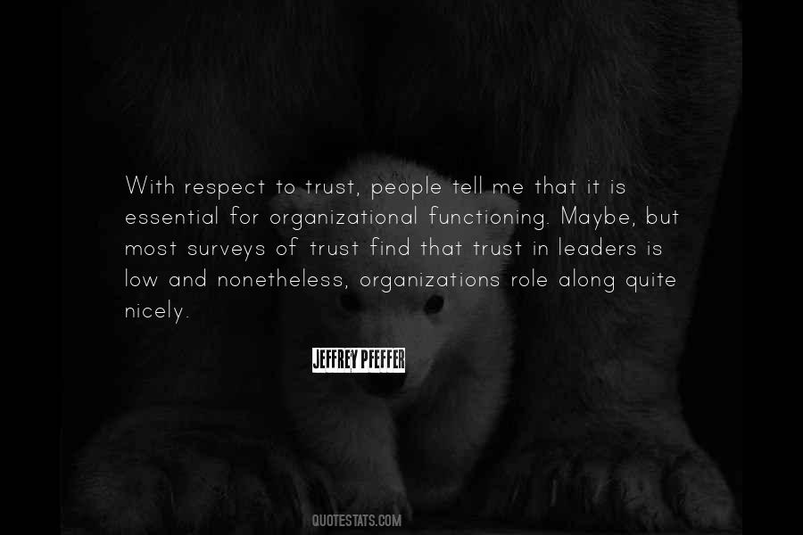 Quotes About Trust In Organizations #349002