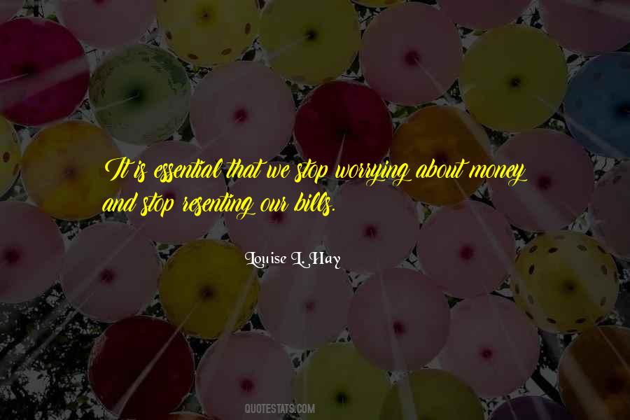 Quotes About Worrying About Money #1595368