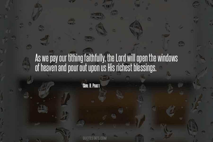 Quotes About The Lord's Blessings #1769866