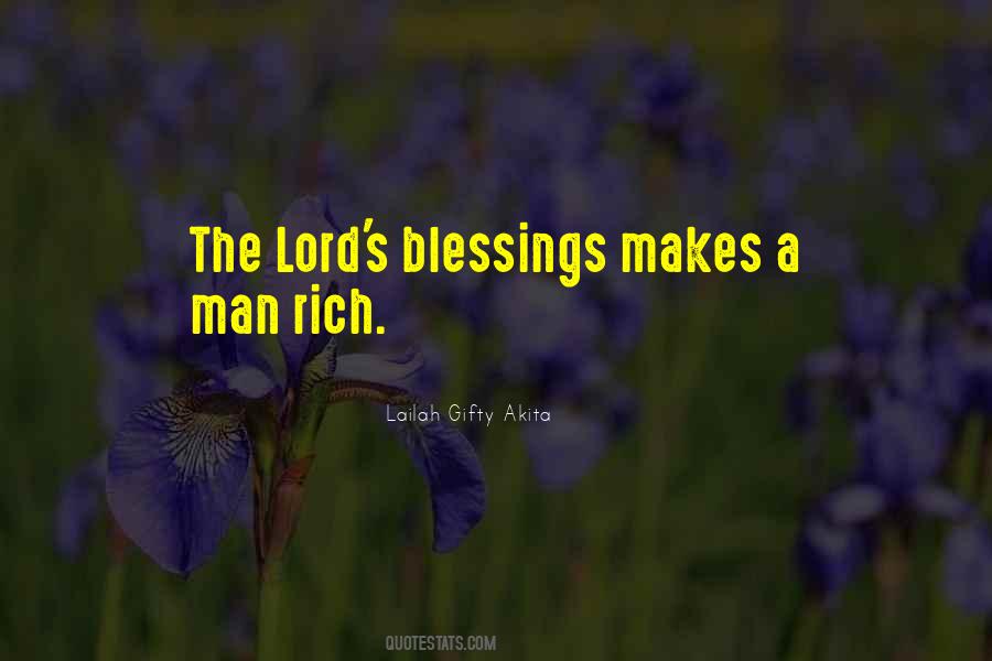 Quotes About The Lord's Blessings #25719