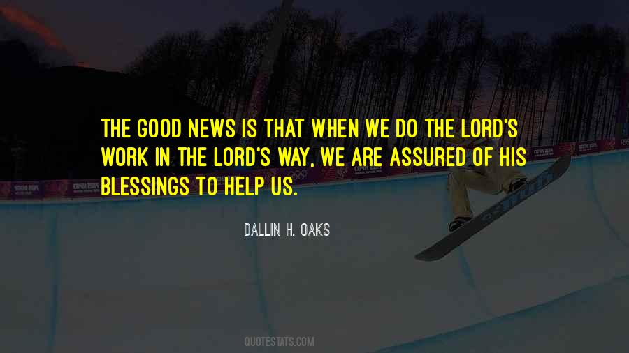 Quotes About The Lord's Blessings #737393