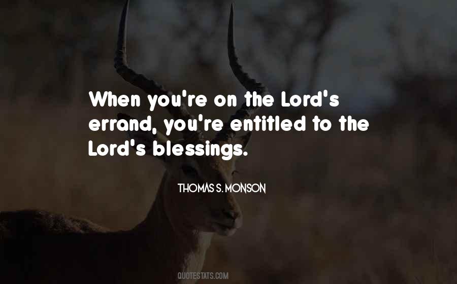 Quotes About The Lord's Blessings #79930