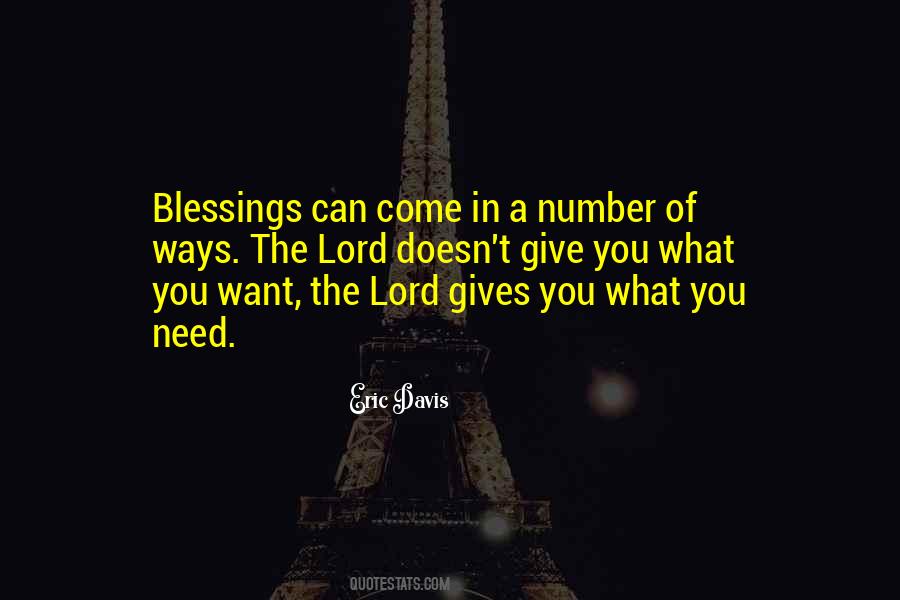 Quotes About The Lord's Blessings #971013