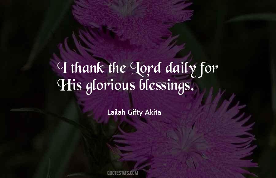 Quotes About The Lord's Blessings #980618