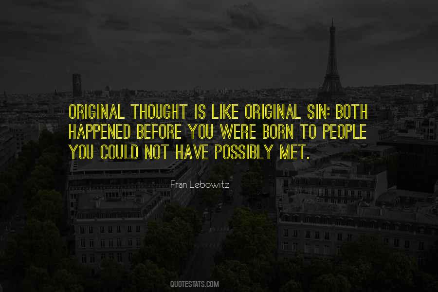 Quotes About Original Thought #1651216