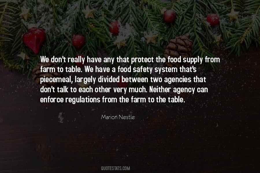 Quotes About Food Supply #593511