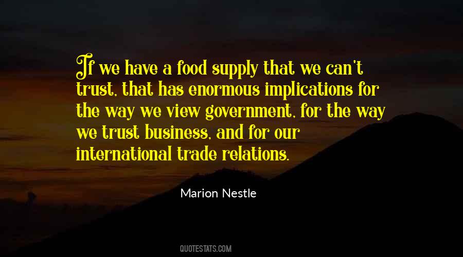 Quotes About Food Supply #685498