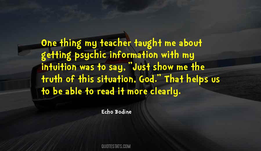 Quotes About Intuition And God #1727989
