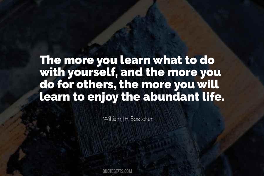 Quotes About The More You Learn #1357446