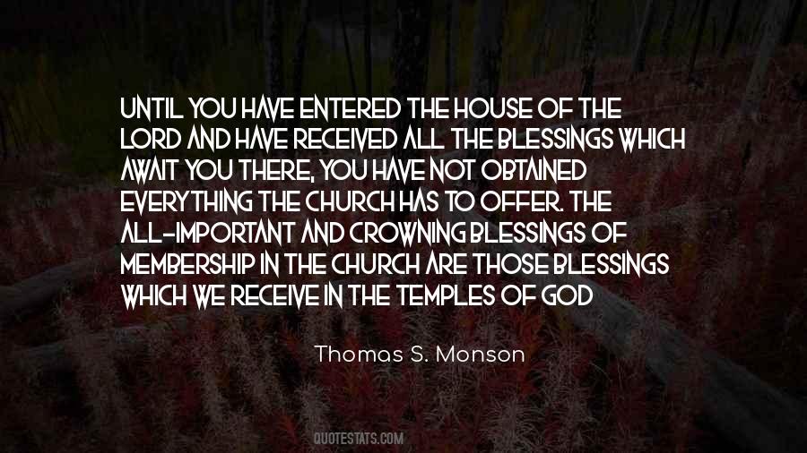Quotes About God's House #371810