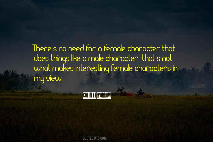 Female Character Quotes #1475327