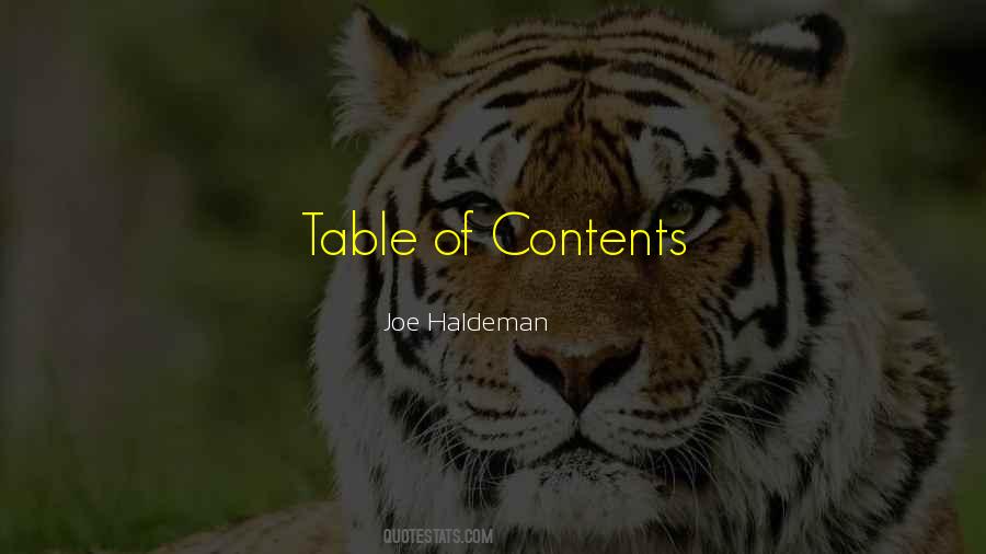 Quotes About Table Of Contents #1242197