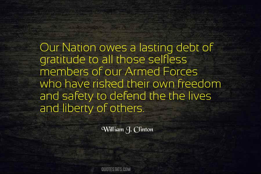 Quotes About Debt Of Gratitude #1346081