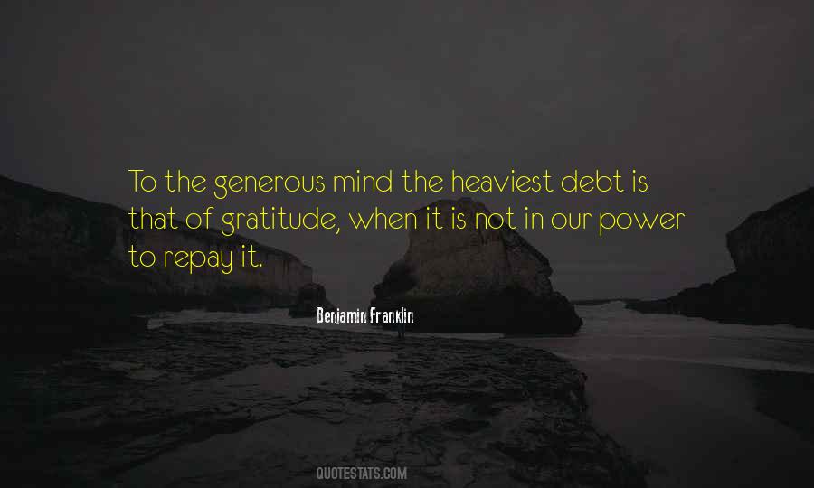 Quotes About Debt Of Gratitude #97421