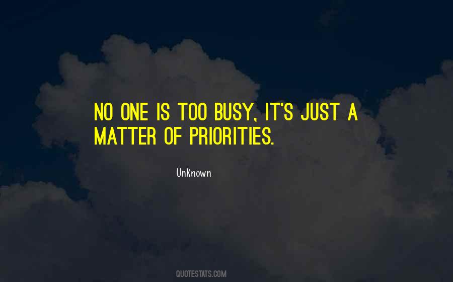 Quotes About Priorities #1129501