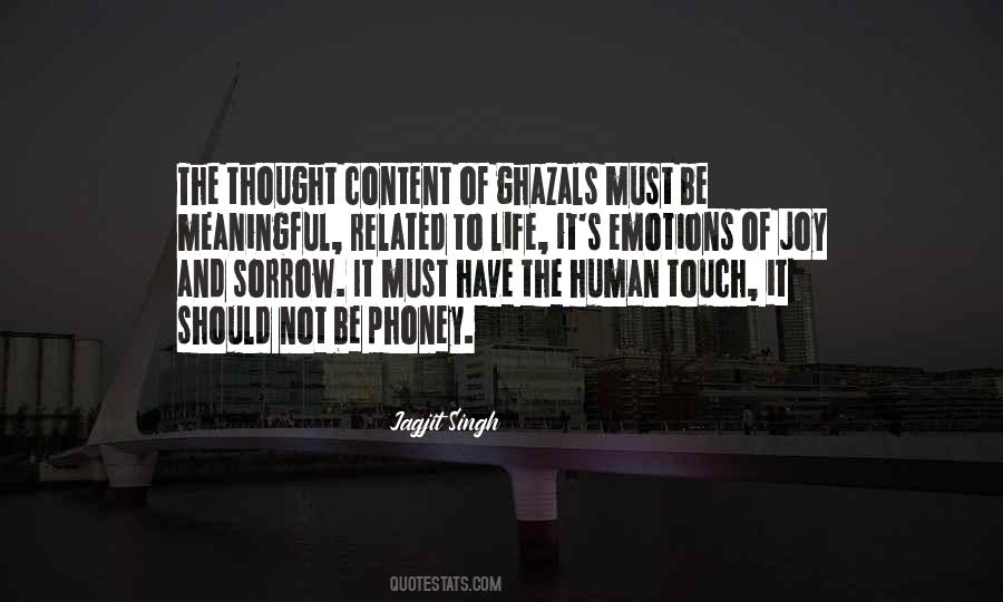 Quotes About The Human Touch #828956