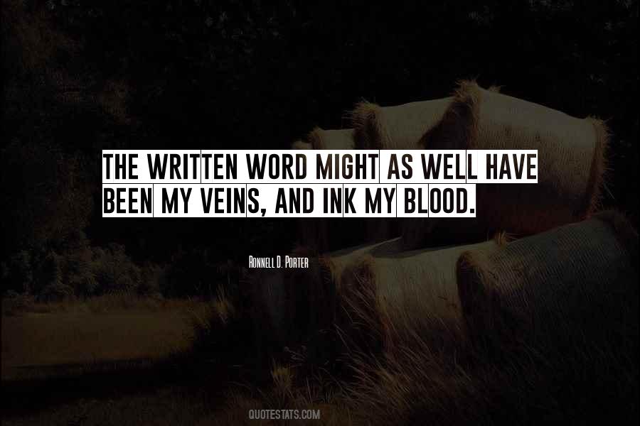 Ink Blood Quotes #891492