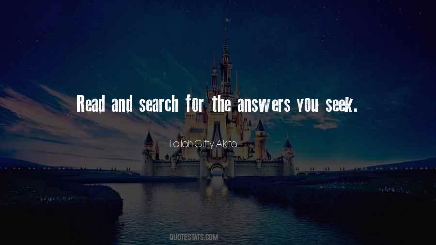 Quotes About Seeking Answers #1745679