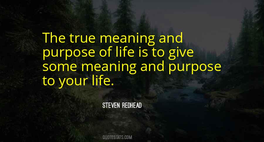 Quotes About Meaning And Purpose Of Life #1722297